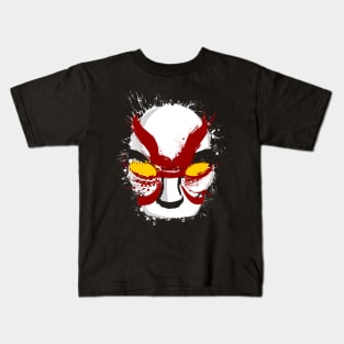 Evil Budokay mask splatted Kids T-Shirt